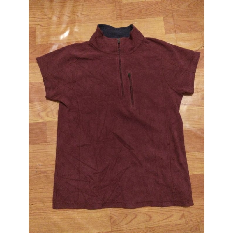 LL Bean Polo Shirt Zipper Maroon