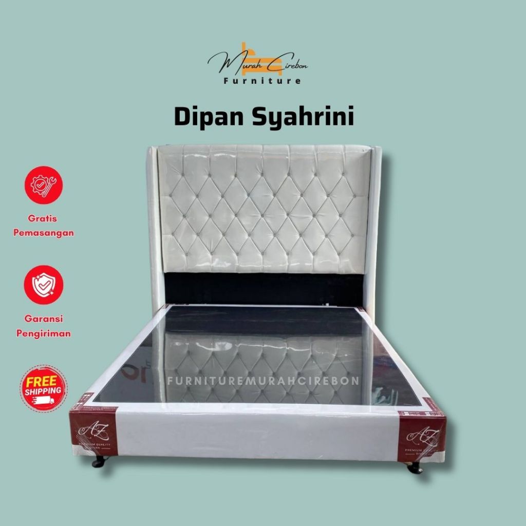 Ranjang Divan Model Syahrini - Dipan Box Sandaran Tempat Tidur - Dipan Alas Kasur