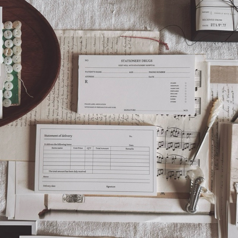 

Penny.fei Statement of Delivery & Stationery Prescription Memo Pad
