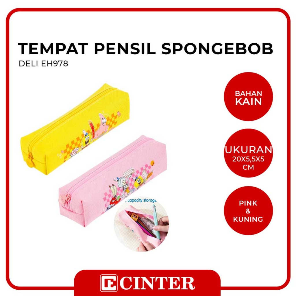 

DELI - KOTAK PENSIL KAIN / TEMPAT PENSIL / PENCIL CASE EH978 SPONGEBOB