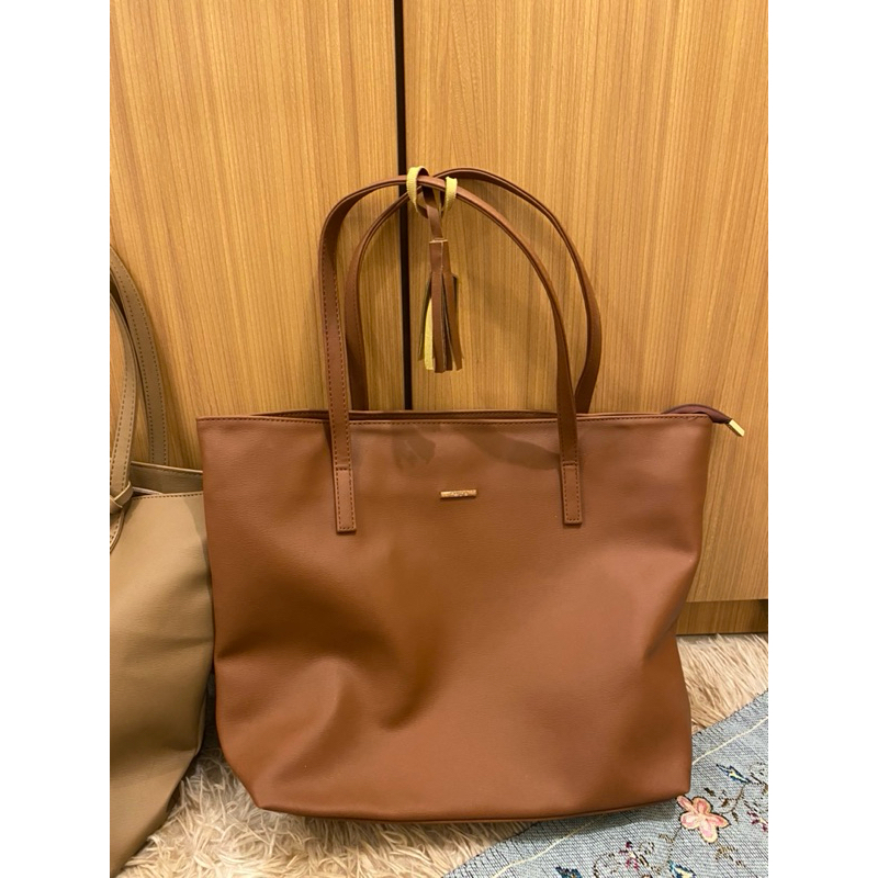 PRELOVED Merche Ashley Tote Bag Tan