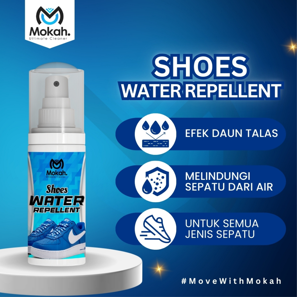 MOKAH Shoes Water Repellent Spray Efek Daun Talas Sepatu