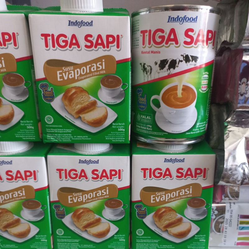 

TIGA SAPI SUSU kental manis 490g | evaporasi 500g