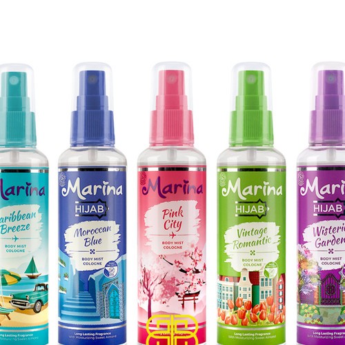 Marina Hair & Body Mist Cologne 100m-MARINA Hair & Body Mist | Hair & Body Mist Hijab 100 ML