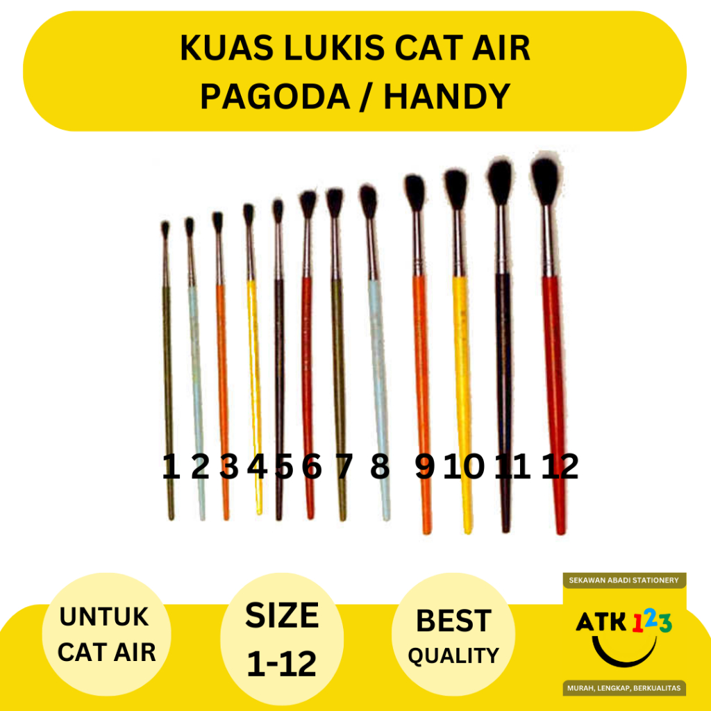 

Kuas Cat Air Kuas Lukis Pagoda / Handy No. 1 - 12