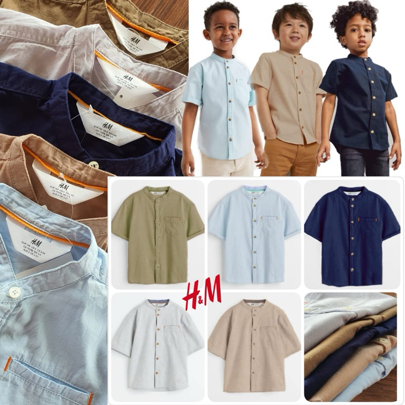 HEYKIDDY - Kemeja Anak HM HNM Anak Laki Laki POLOS