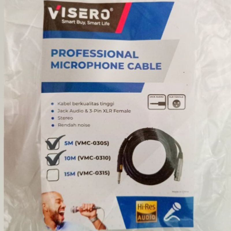 Kabel microphone 10 meter ~ Jack audio 3 pin xlr female ~ Kabel jek mic Lentur