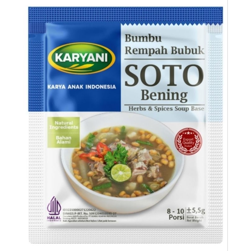 

Bumbu rempah bubuk SOTO BENING-KARYANI