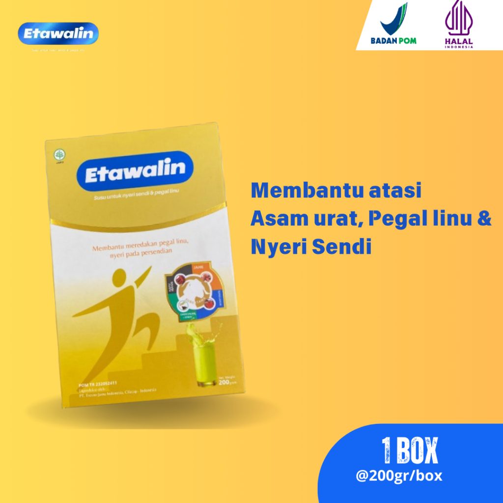 

Etawalin - Susu Herbal 100% Ampuh Meredakan Nyeri Sendi dan Pegal Linu
