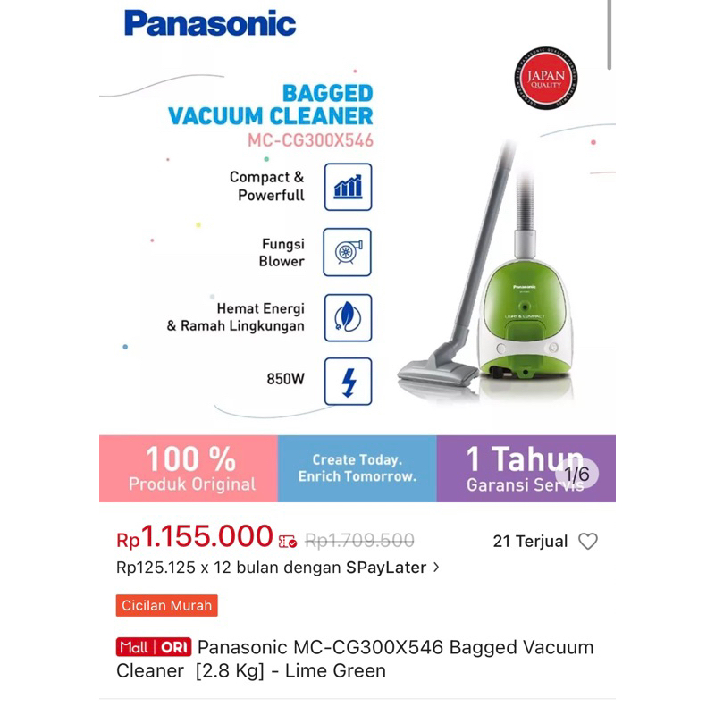 Preloved vacum cleaner panasonics