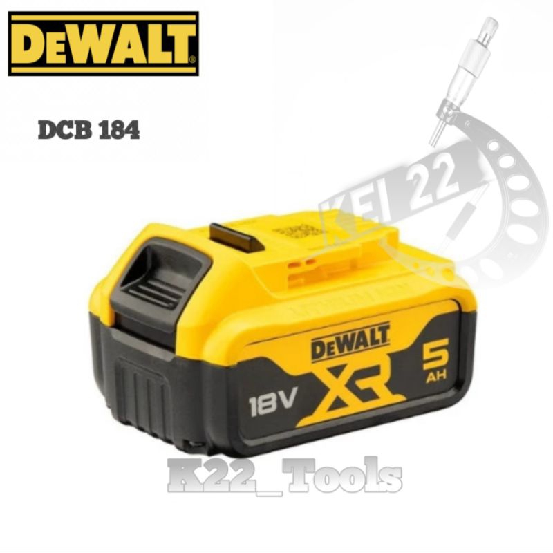 DEWALT DCB 184 BATERAI 18V 5AH/  LI-ION BATTERY 18V 5AH DEWALT DCB184