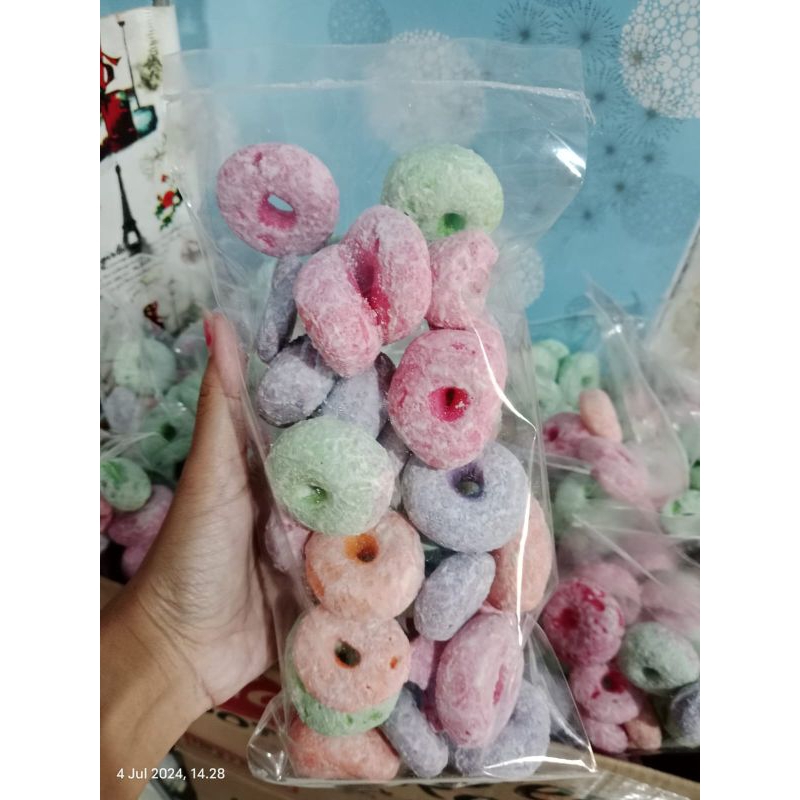 

camilan kiloan getas donat warna