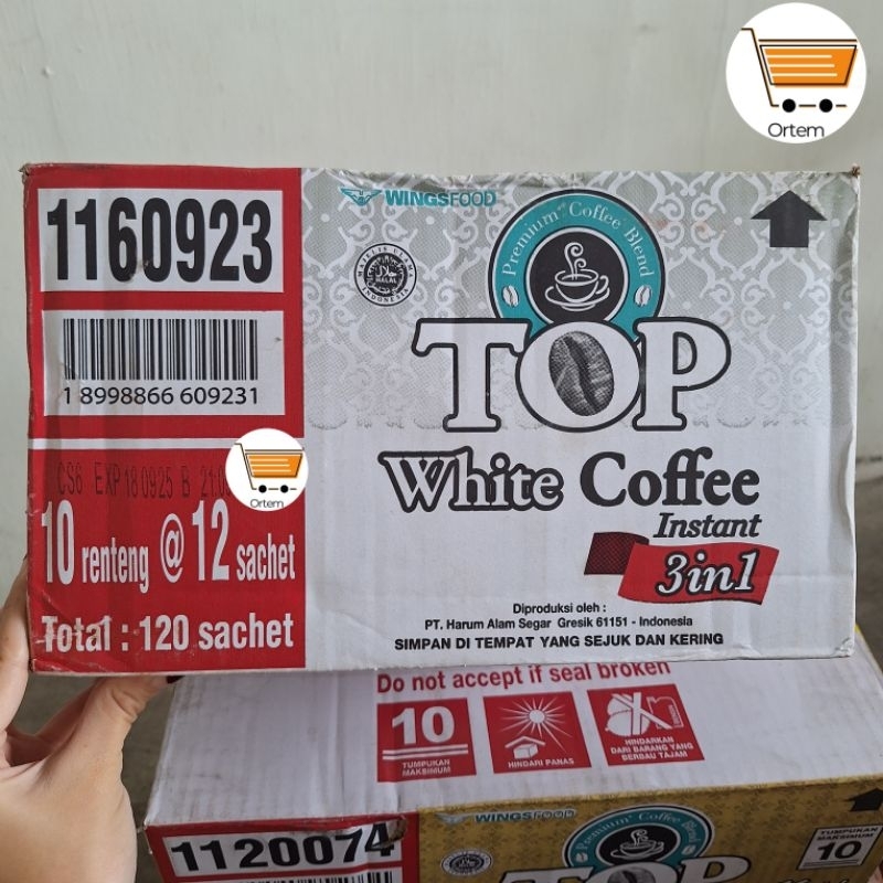 

TOP WHITE COFFEE 1 DUS | 10 RENTENG | 120 SACHET | 1/2 DUS | 5 RENTENG | 60 SACHET