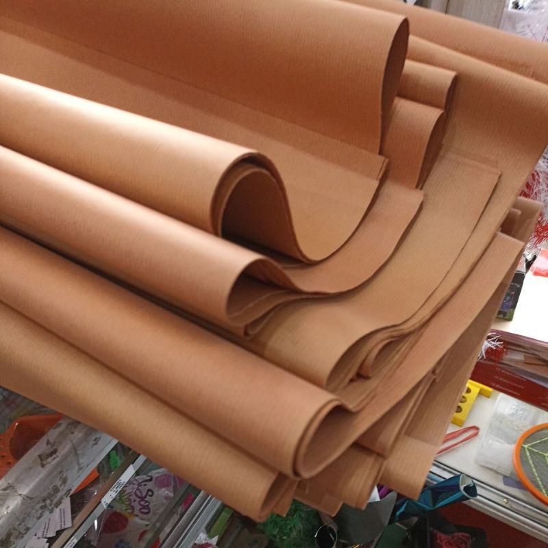 

kertas payung / craft paper (10lembar) kertas sampul buku coklat