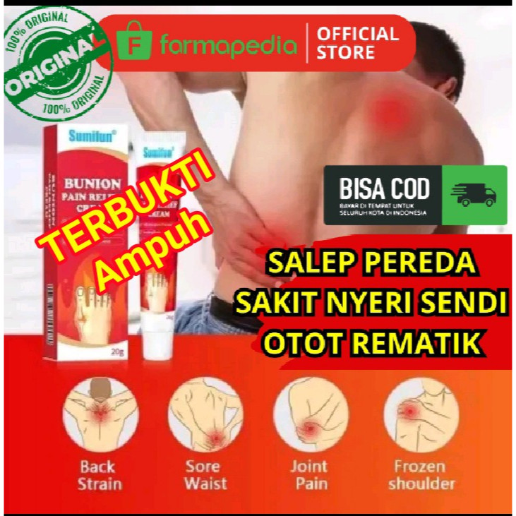 Salep Rematik 100% ASLI Original Bunion Pain Relief Cream Splint Jari Kaki Hallux Valgus Pengobatan 