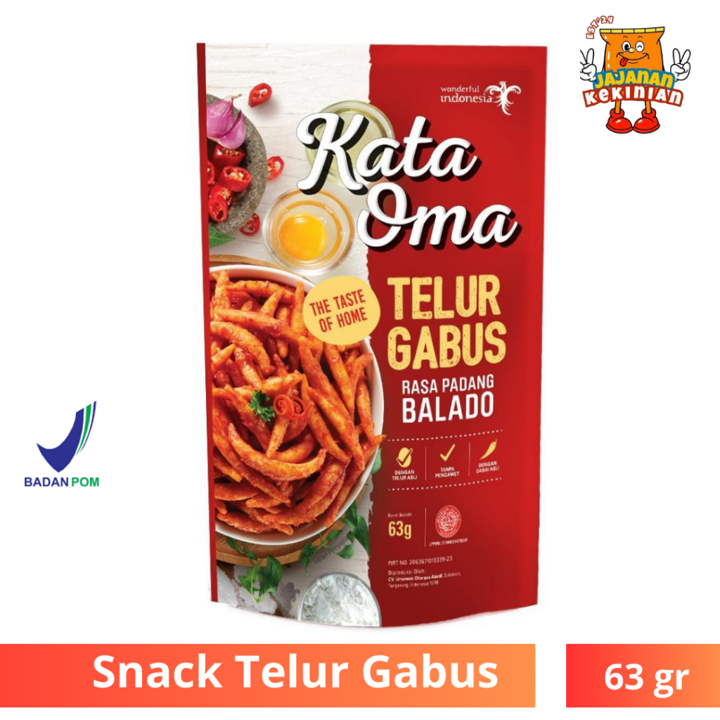 

KATA OMA TELUR GABUS BALADO - CEMILAN BIDARAN - NO MSG TANPA PENGAWET - GLUTEN FREE - SNACK BALADO