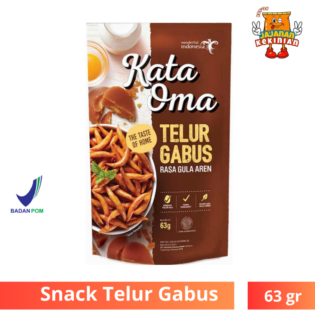 

KATA OMA TELUR GABUS GULA AREN - CEMILAN BIDARAN - NO MSG TANPA PENGAWET - GLUTEN FREE - SNACK GULA AREN