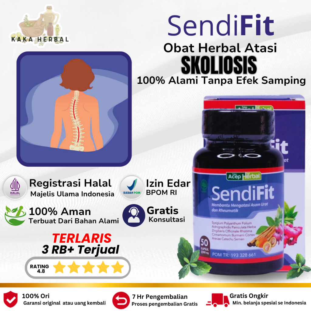 Kaka Herbal - Obat Skoliosis, Obat Tulang Bengkok, Obat Gangguan Tulang Belakang, Obat Tulang Punggu