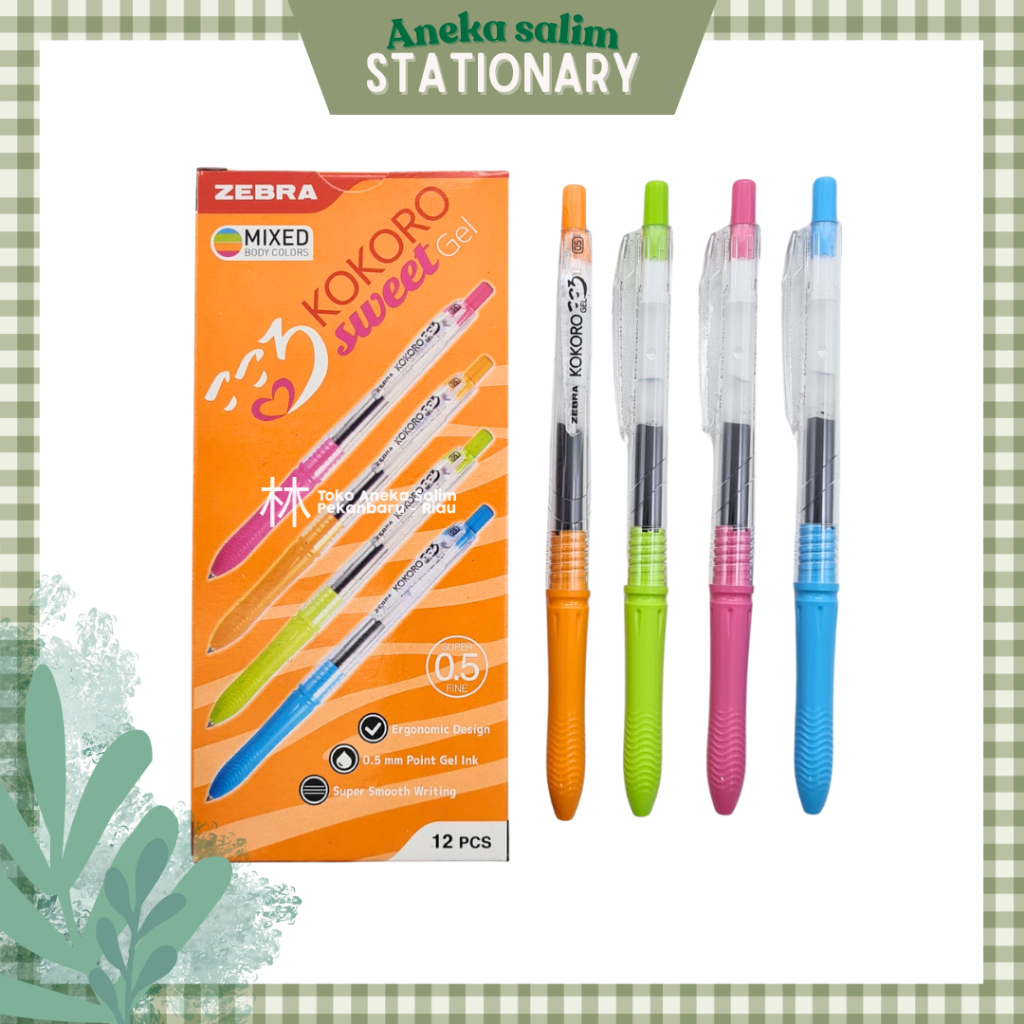 

Anekasalim - (1 LSN) Gel pen / Pena Zebra Kokoro Sweet 0.5 (tinta hitam)