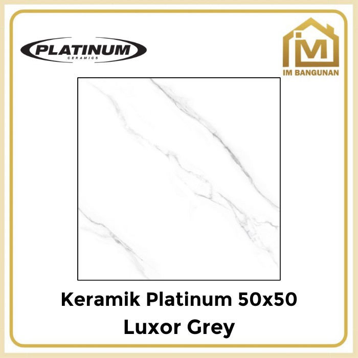 Keramik Lantai 50x50 Platinum Cutting Granit Luxor Grey KW B / Keramik Lantai Platinum 50x50 Cutting