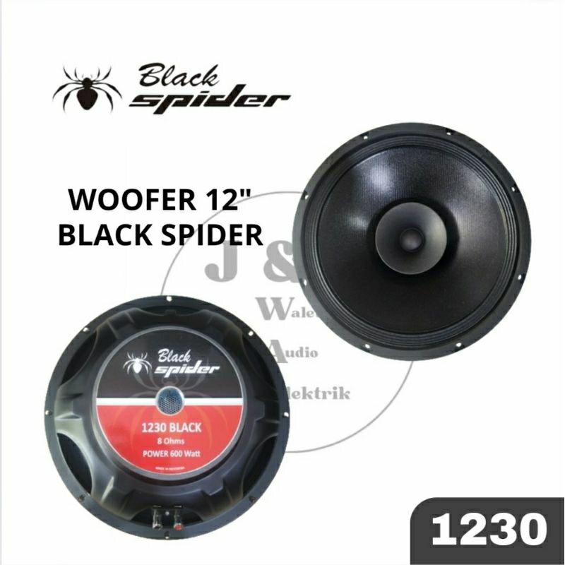 SPEAKER KOMPONEN 12 INCH BLACK SPIDER 1230 BLACK WOOFER BLACK SPIDER