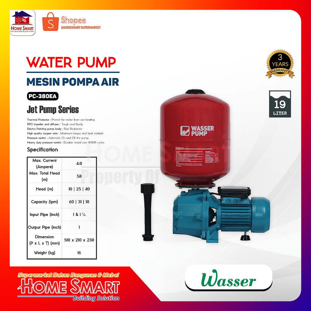 WASSER JET PUMP |PC-380EA/375W