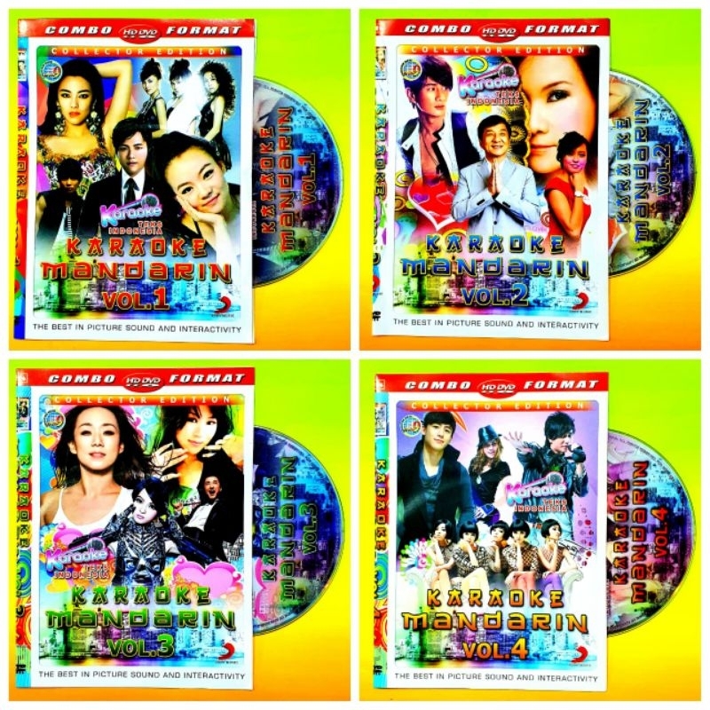 KASET DVD ORIGINAL LAGU KARAOKE POP MANDARIN LAWAS VOCAL ON OF BISA-LENGKAP FULL BOX-KASET DVD LAGU 