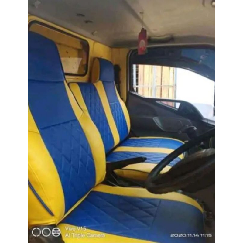 sarung jok canter model motif