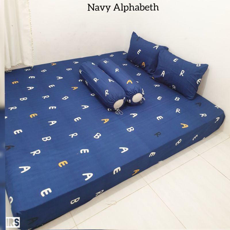 sprei navy alphabet