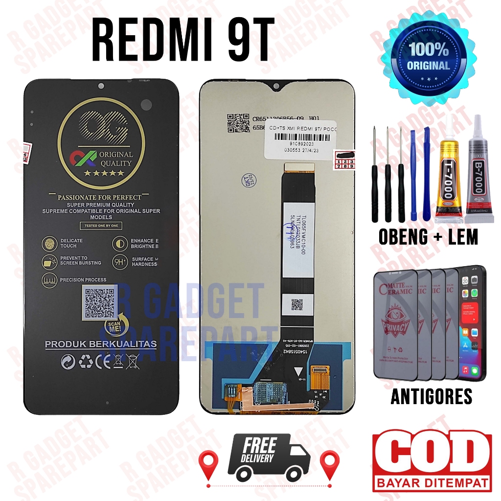 Lcd Redmi 9T Original OEM Quality Lcd Touchscreen Redmi 9T  Fullset