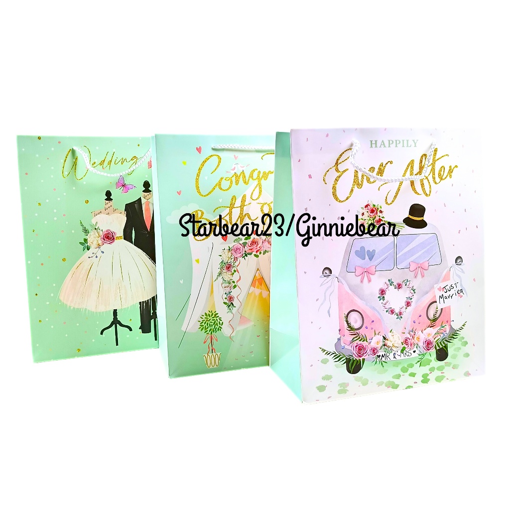

paperbag medium motif wedding (av3209)