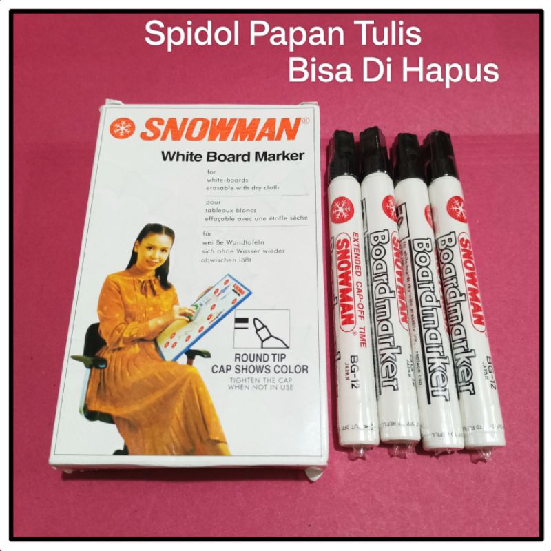 

1 Pcs Spidol Snowman White Board / Spidol Papan Tulis