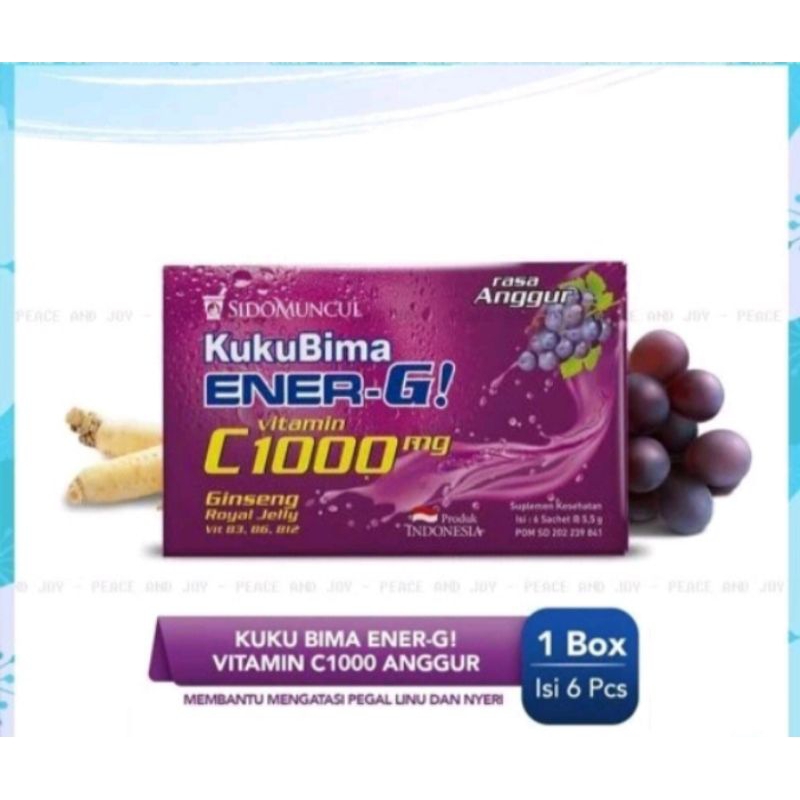 

KUKU BIMA ENER-G C1000//suplemen vit C1000mg// 1box isi 6sachet@5.5g