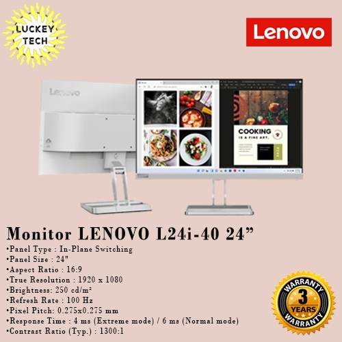 Monitor LED LENOVO L24i-40 24"