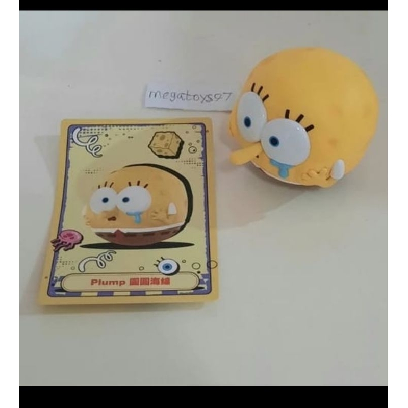 Spongebob Figure Daily Quirks Plump pop mart dengan kartu