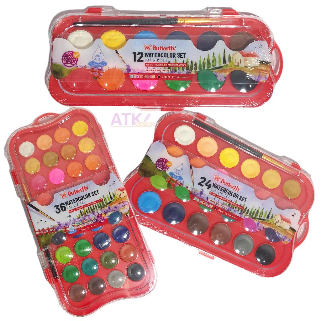 

Butterfly - Watercolor Cat Air Set Warna-Warni - Set