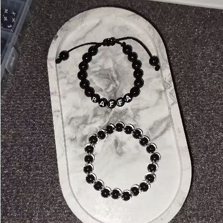 GELANG MANIK HITAM CUSTOM NAMA GELANG ANAK GELANG BAYI GELANG TALI GELANG SERUT GELANG COWOK