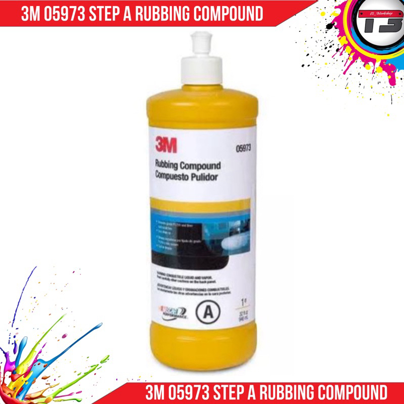 3M 5973 Rubbing Compound step 1