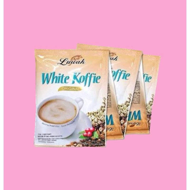 

KOPI LUAK WHITE KOFFIE 1 RENCENG ISI 10 PCS