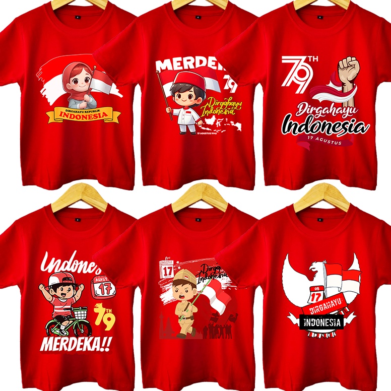 Model Baru Kaos anak 17 Agustus Kemerdekaan Indonesia