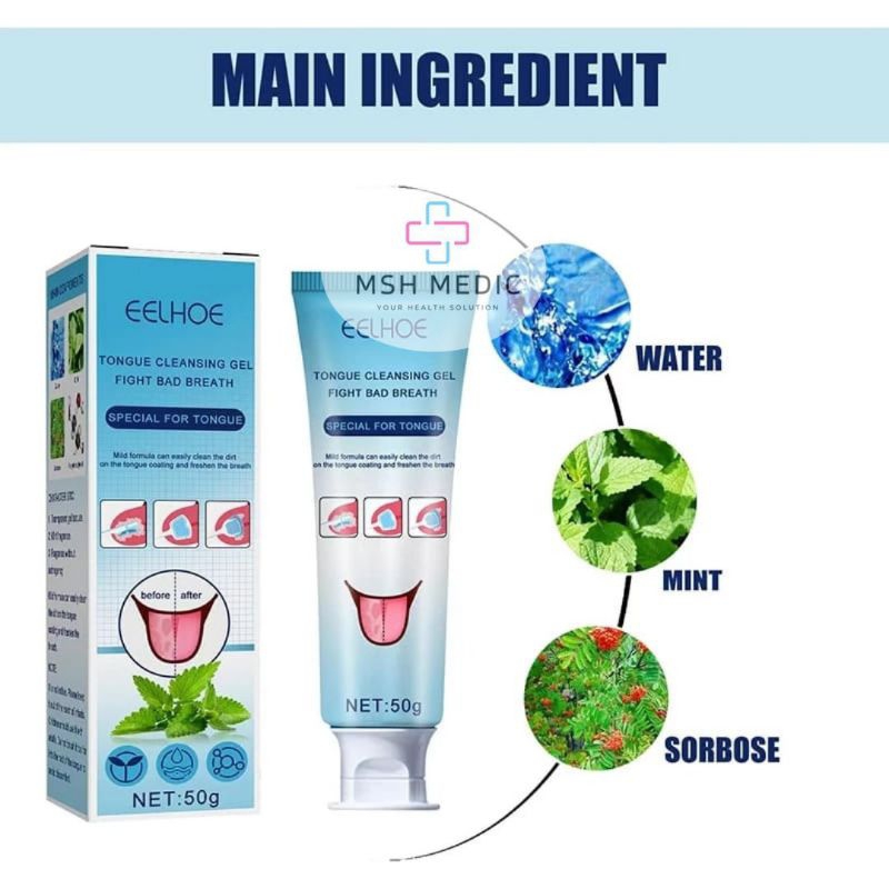 ELHOE GEL PEMBERSIH LIDAH DENGAN SIKAT LIDAH