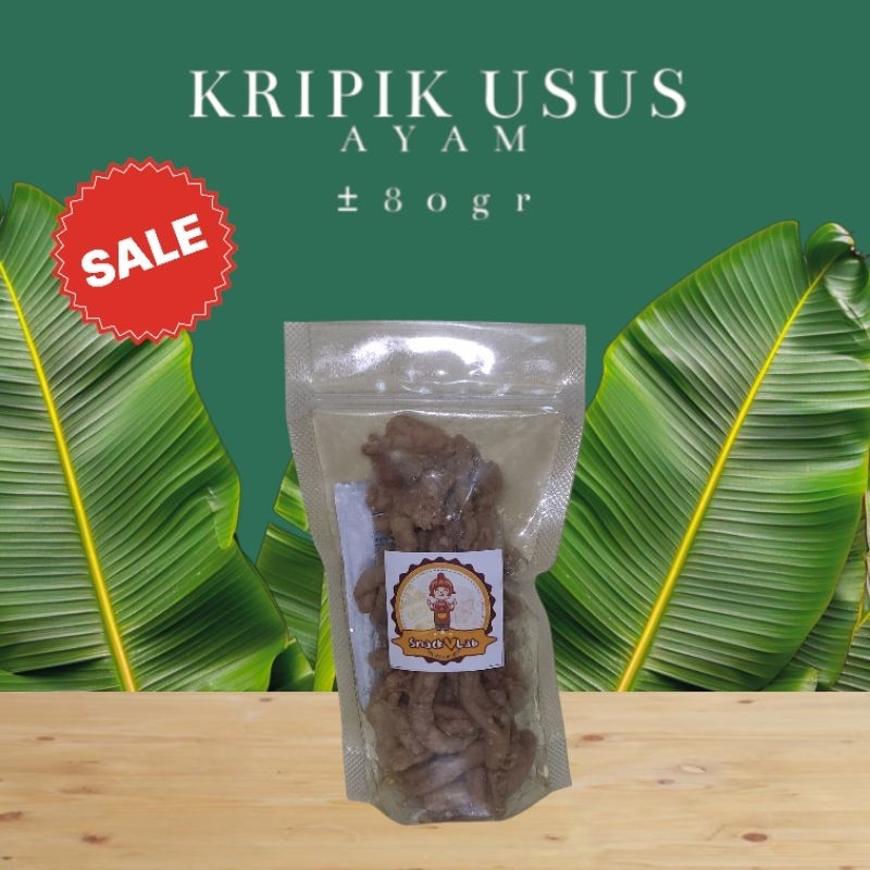 

Kripik Usus Ayam 80 gram Keripik