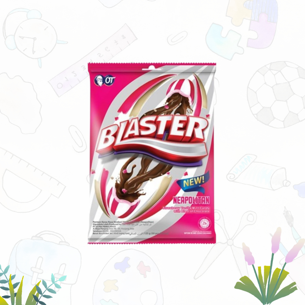 

Permen Blaster Neopolitan Strawberry Vanilla 125 gr (PCS)