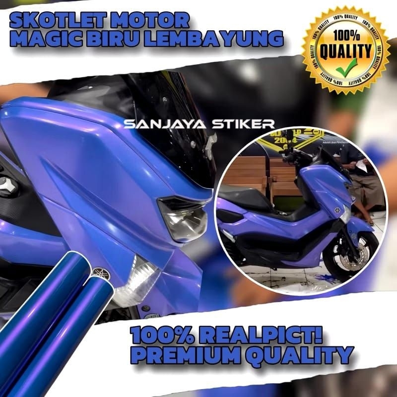 Sticker scotlet Magic Blue Lembayung