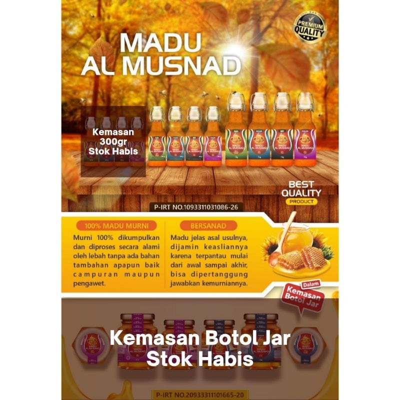 

Madu Al-Musnad Multiflora, Madu Bersanad, Best Seller