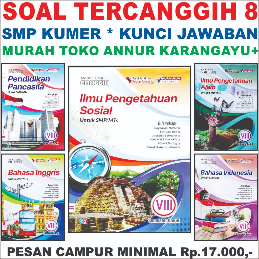 Muktimv LKS SMP 8 TER CANGGIH Murah * Kunci Jawaban CANGGIH 2024 Kelas 8 Kur Kurikulum Merdeka Soal 