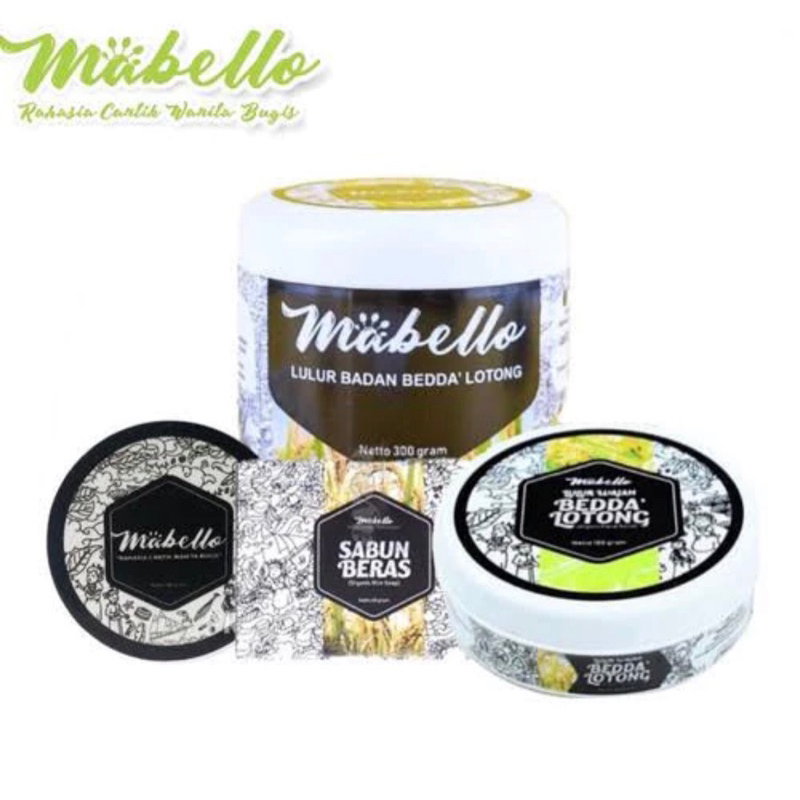 Mabello Lulur Hitam Bedda Lotong & Sabun Beras