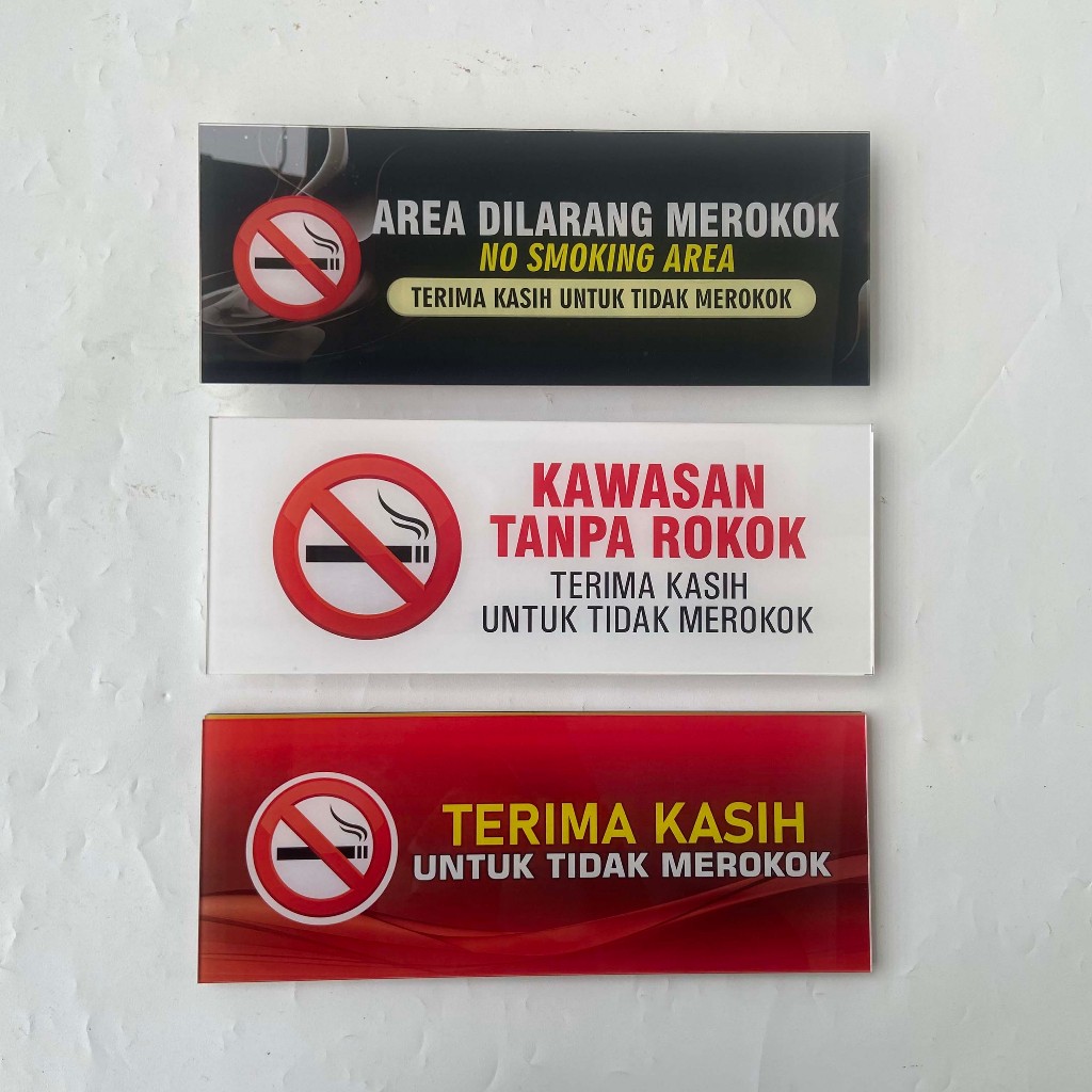 

Akrilik Papan Tanda Area Dilarang Merokok | Akrilik Papan Tanda No Smoking Area
