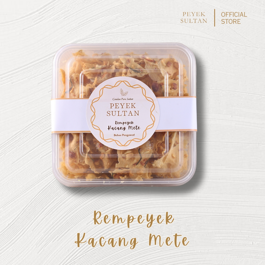 

PEYEK SULTAN - Rempeyek Kacang Mete (Box - Large)