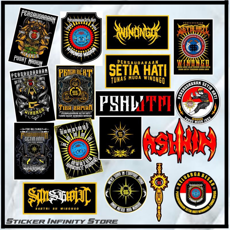 

Stiker PSHW Keren Cutting Pola Vinyl Berkualitas Tahan Air - 1 Pack Isi 17 Pcs